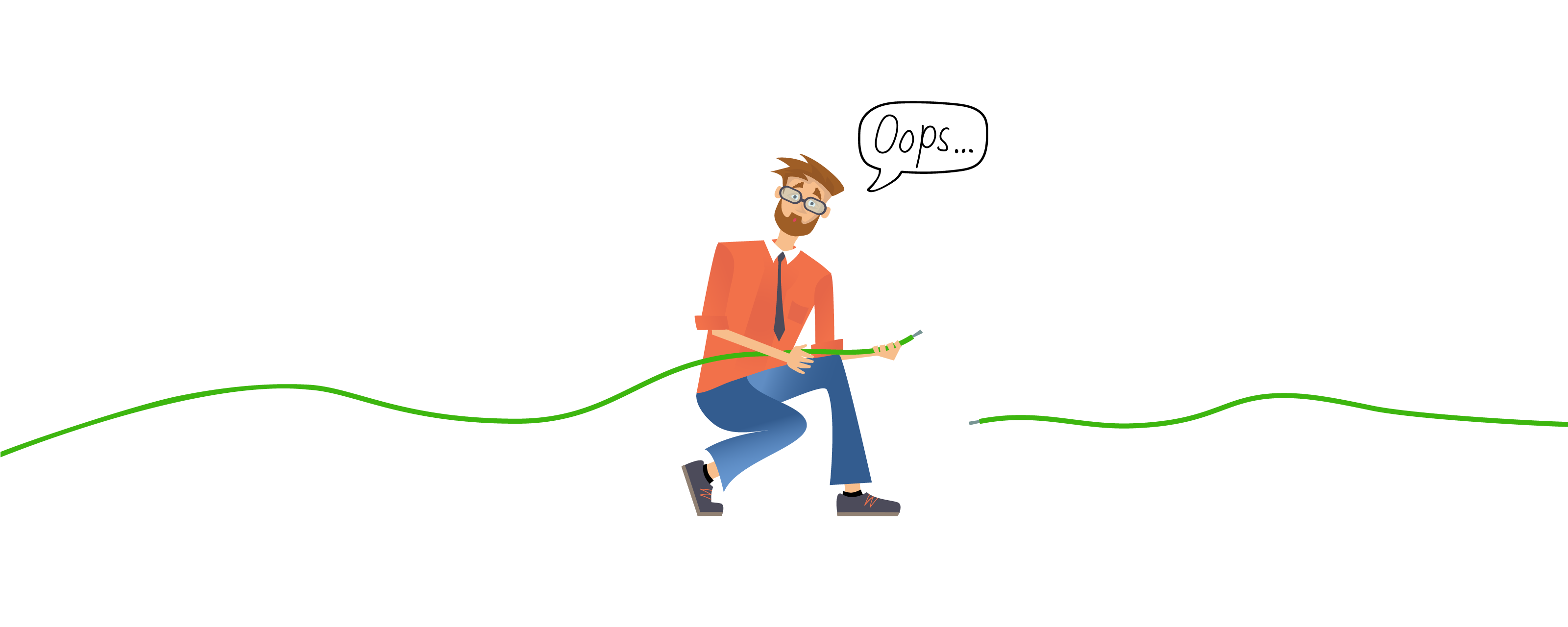 Yırtık bir kablo tutan Murrelektronik çalışanı